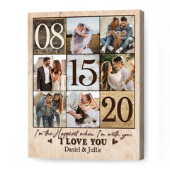 Anniversary Gift, Personalized Anniversary Photo Collage Poster, Anniversary Gifts for Him