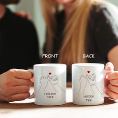 Custom Couple Mug 3 Styles - Personalized White Mug - Gifts for Valentine's Day, Anniversaries, Birthdays, Special Occasions