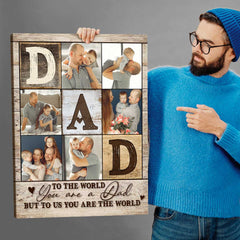 Dad Photo Collage Poster Print, Personalized Gifts For Dad, Best Christmas Gifts