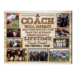 Personalized Sport Gift for Coach Photo Collage, Sports Coach Thank You Gift, Photo Collage Poster