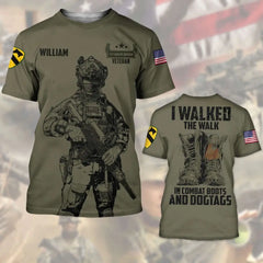 Walked The Walk, Military Custom Division - Veterans Personalized T-Shirts - Veterans Day Gifts for Dad and Grandpa