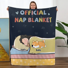 Official Nap Blanket - Personalized Custom Fleece Blanket