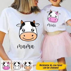 Personalized cow clothing for parents and children