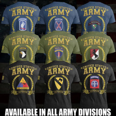Military Custom Division - Veterans Personalized Shirt - Veterans Day Gifts for Dad and Grandpa