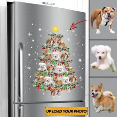 Personalized upload your dog and cat photo Christmas tree decal printing