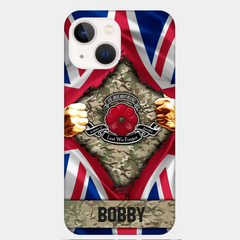 Personalized British Soldier Phone Case