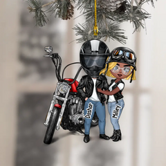 You're My Ride Or Die - Personalized Gifts Custom Motorcycle Ornament For Biker Couples, Motorcycle Lovers