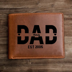 PERSONALIZED DAD KID NAME WALLET