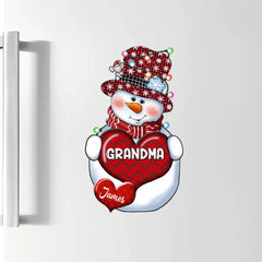 Grandma Snowman's Sweethearts - Personalized Custom Decal - Christmas Gift For Grandma