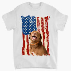 Personalize upload your dog photo flag background print clothes