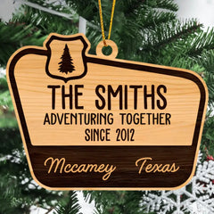 Personalized Christmas Ornament - National Park, Camping Gift, Adventure Gift