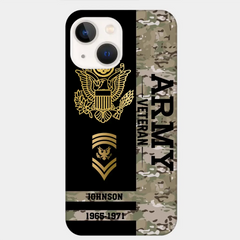 Personalized US Military Logo Custom Name Phonecase Printed