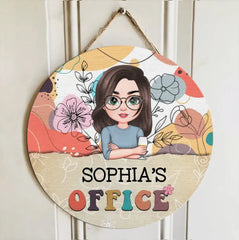 Personalized Custom Door Sign - Welcoming, Birthday Gift For Office Staff, Colleague - Welcome To My Office