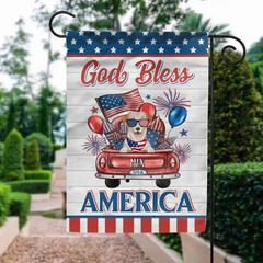 God Bless America - Personalized Garden Flag, 4th Of July Decoration