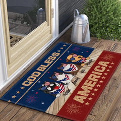 God Bless America - Personalized Doormat, 4th Of July Pet Doormat