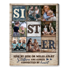 Personalized Sister Photo Collage Poster, Mother’s Day Gift for Sister, Sister Photo Gifts, Christmas Sister Gift