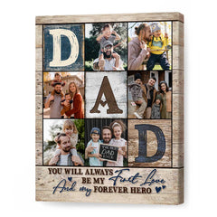 Dad Photo Collage Poster Print, Personalized Gifts For Dad, Best Christmas Gifts