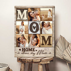 Mom Photo Collage Print, Personalized Mom’s Birthday Photo Gift