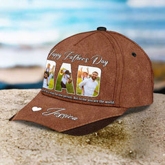 Happy Father's Day You Are The World Personalized Cap