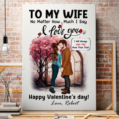 I Will Always Love You, Personalized Canvas, Kissing Couple Gifts