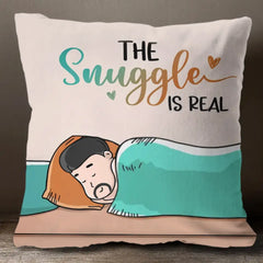 The Snuggle Is Real, Personalized Pillow, Custom Gifts For Dog Lovers