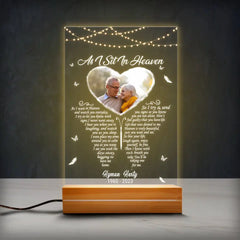 As I Sit In Heaven, In Loving Memory Gift, Loss Of Loved One, Remember Photo Gift