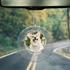 Forever Loved - Personalized Upload Photo Car Ornament - Memorial Gift For Family - Angel In Heaven - For Loss Family