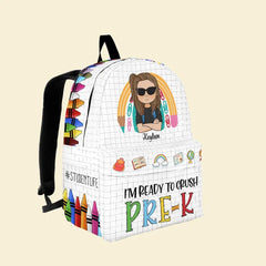 Ready To Crush School - Personalized Backpack - Back To School Gift For Kids, Son, Daughter, Schoolkids, Funny Gift