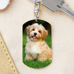 No Longer By My Side But Forever In My Heart - Dogs Keychain Memorial Gift