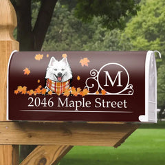 Custom Autumn Dog Cat Mailbox Cover, Dog lover Gift