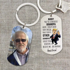 You're A Fantastic Grandpa Metal Keychain