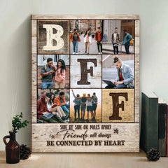 Best Friend Photo Collage Print, Personalized Birthday Gifts for Best Friend, Gift For Bff