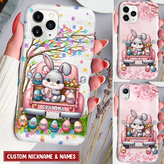 Grandma Bunny With Easter Egg Grandkids Personalized Phone case