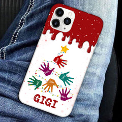 Grandma Nana Mom Handprint Christmas Tree Personalized Phone case NVL30OCT23TT1