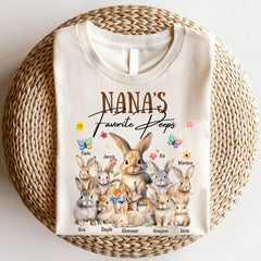 Grandma's Favorite Rabbit Easter Day Personalized  T-shirt