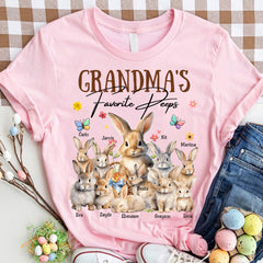 Grandma's Favorite Rabbit Easter Day Personalized  T-shirt