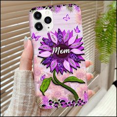 Nana, Mom, Auntie Sunflower - Birthday, Loving Gift For Mother, Grandma, Grandmother - Personalized Phone Case